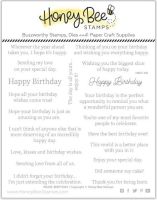 Honey Bee Stamps - Birthday Sentiments