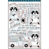 Dare 2B Artzy Ice Cream Social - Raccoon Party Stamp Set  -