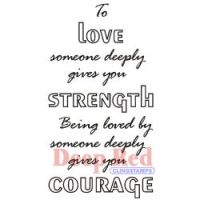 Deep Red - Love Strength Courage Stamp