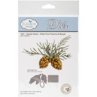 Elizabeth Craft Designs - Garden Notes White Pine Pinecone & Bough