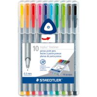 Staedtler -  Fineliner Pens 10/Pkg