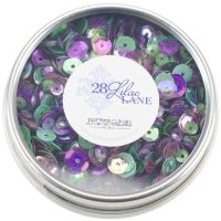 Buttons Galore & More - Lilac Lane - Violet Bloosoms Sequin  -