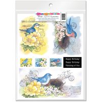 Stampendous - Quck Beautiful Birds Card Panels  -