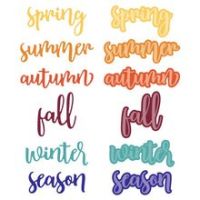 Honey Bee Stamps - Honey Cuts - Bitty Buzzwords: Seasons Dies