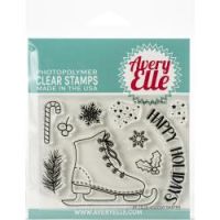 Avery Elle - Holiday Skates Stamp Set  -