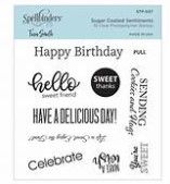 Spellbinders - RETIRED Sugar Coated Sentiments Stamp Set