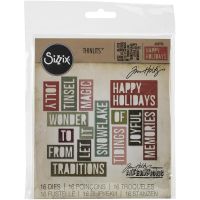 Tim Holtz Alterations - Holiday Words 2 - Block  -