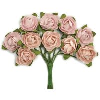 Kaisercraft - Mini Paper Flower Blooms (Colors: Dusty Pink)