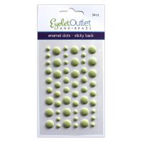 Eyelet Outlet - Sticky Back Enamel Dots  - (Colors: Green)