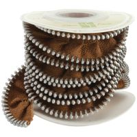 Melissa Frances Zipper Ribbon  ~ (Colors: Brown)