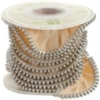 Melissa Frances Zipper Ribbon  ~ (Colors: Cream)