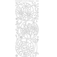 Elizabeth Craft Designs - Peel-Off Stickers ^ (Peel-Offs: Flower Circle Frames - Silver)