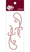 Zva Flourishes 4 1/2 X 3" (Colors: Red Crystal)