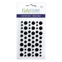 Eyelet Outlet - Sticky Back Enamel Dots  - (Colors: Black)