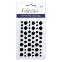 Eyelet Outlet - Sticky Back Enamel Dots  - (Colors: Black)