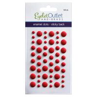 Eyelet Outlet - Sticky Back Enamel Dots  - (Colors: Red)