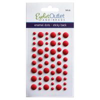 Eyelet Outlet - Sticky Back Enamel Dots  - (Colors: Red)