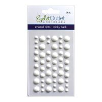 Eyelet Outlet - Sticky Back Enamel Dots  - (Colors: White)